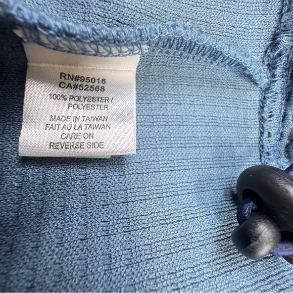 Straight Down Pullover Men's Small Blue Waffle Knit Petrol Optic 1/4 Zip Golf - Picture 11 of 12